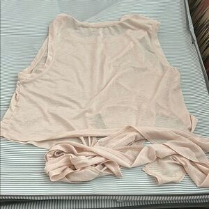 Fabletics Pink Tie Front Relaxed Tank Top